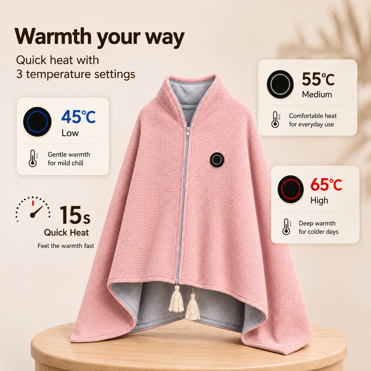 🔥Xmas Mega Sale - Portable Heated Blanket Shawl