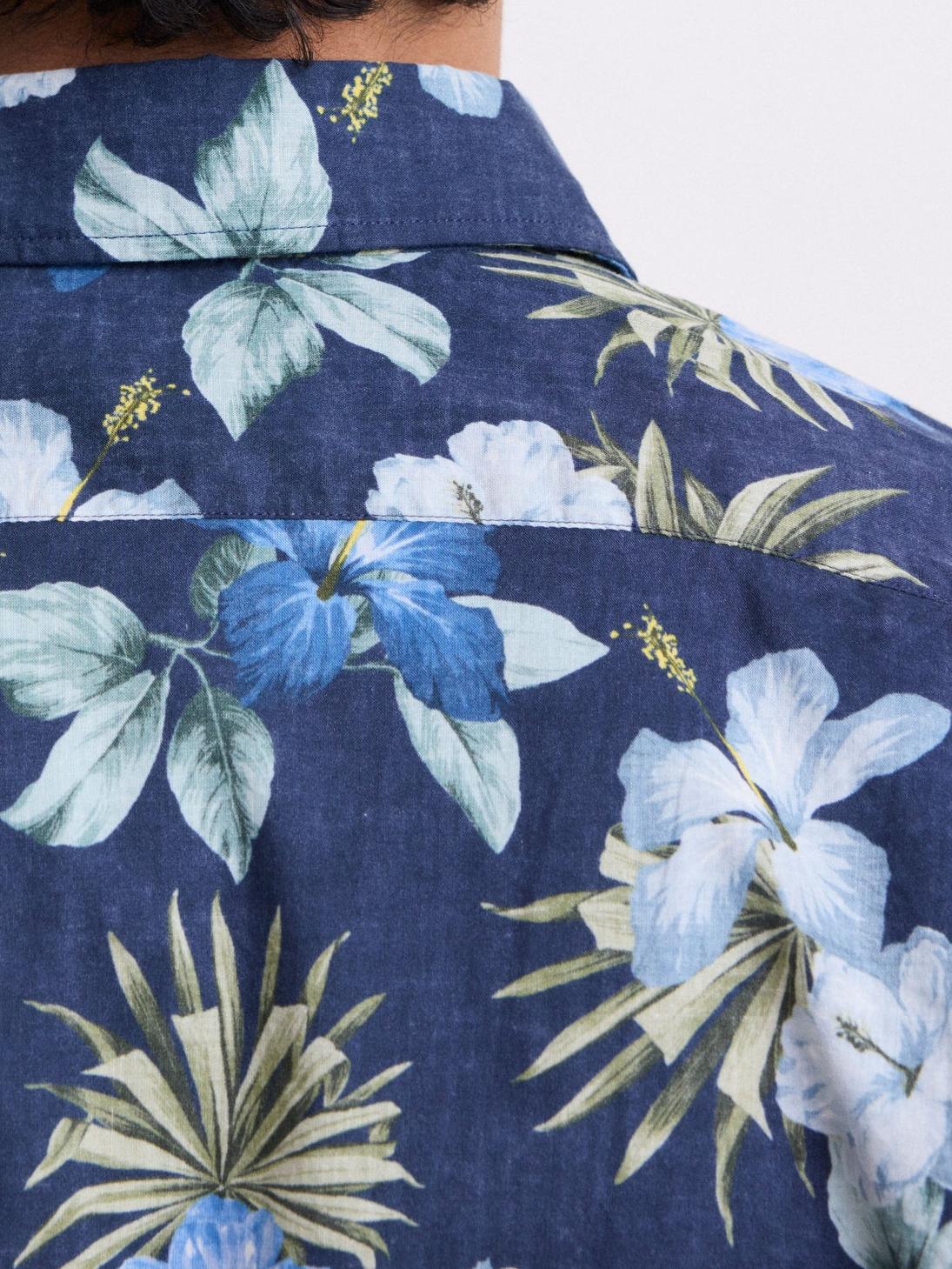 Casual Soft And Comfortable Light Blue Print Shirt