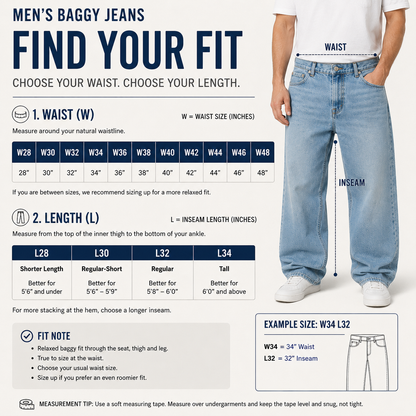 🔥 BESTSELLER | 6PCS $25.99 | Men’s 90s Baggy Fit Jeans