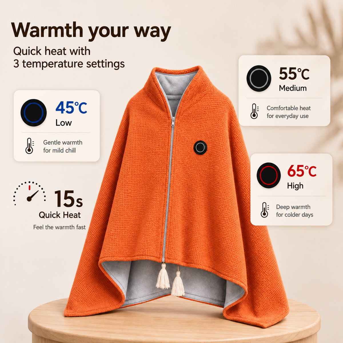 🔥Xmas Mega Sale - Portable Heated Blanket Shawl