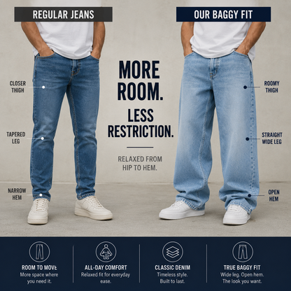 🔥 BESTSELLER | 6PCS $25.99 | Men’s 90s Baggy Fit Jeans