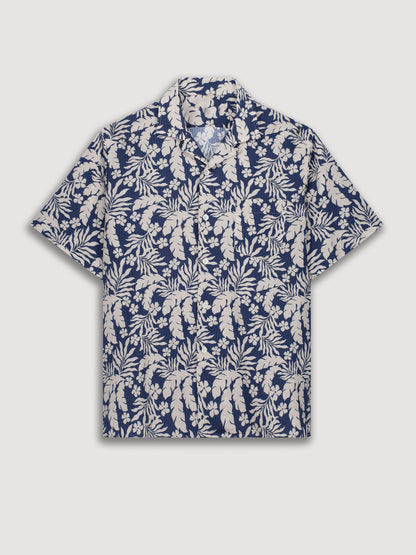 Casual Soft And Comfortable Blue Print Shirt
