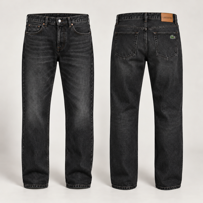 Men's Organic Cotton Slim-Fit Stretch Jeans – Classic 5-Pocket Jeans with Zip Fly & Belt Loops