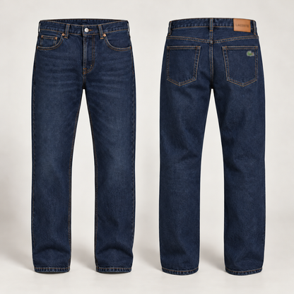 Men's Organic Cotton Slim-Fit Stretch Jeans – Classic 5-Pocket Jeans with Zip Fly & Belt Loops