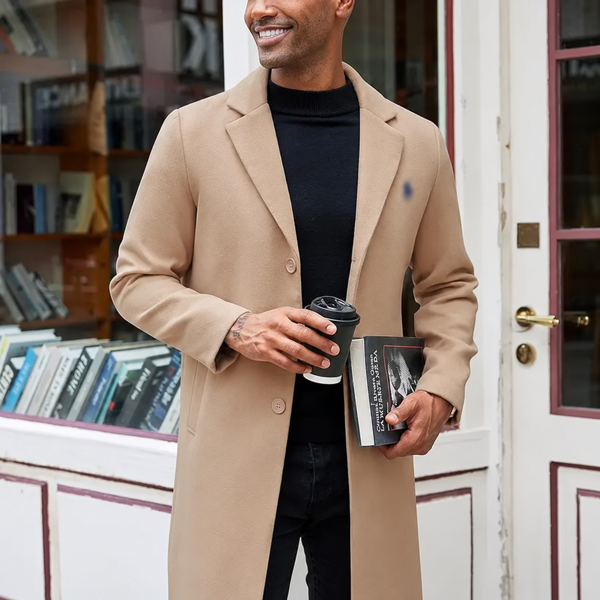 🔥 BESTSELLER | 3PCS $24.95 | Men's Classic Single-Breasted Overcoat