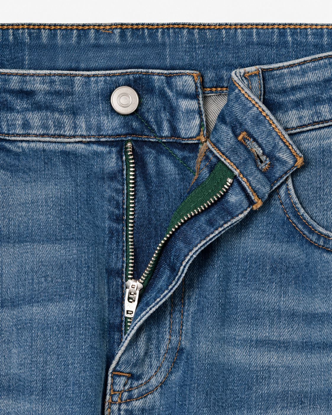 Men's Organic Cotton Slim-Fit Stretch Jeans – Classic 5-Pocket Jeans with Zip Fly & Belt Loops