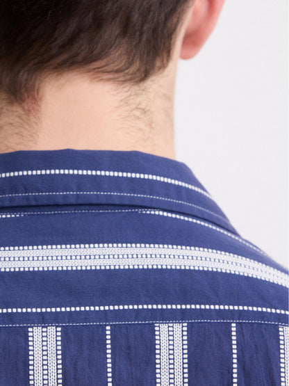 Soft And Comfortable Simple Blue And White Striped Shirt
