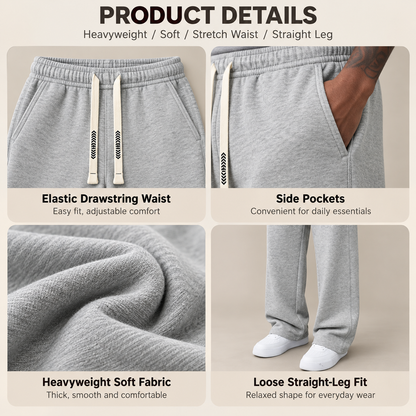 Men's heavyweight straight-leg pants product details