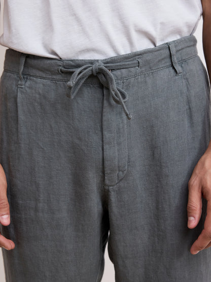 Casual Style Men's Green Eucalyptus Linen Pants