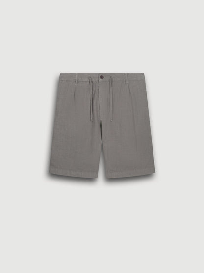 Men's Army Green Linen Shorts
