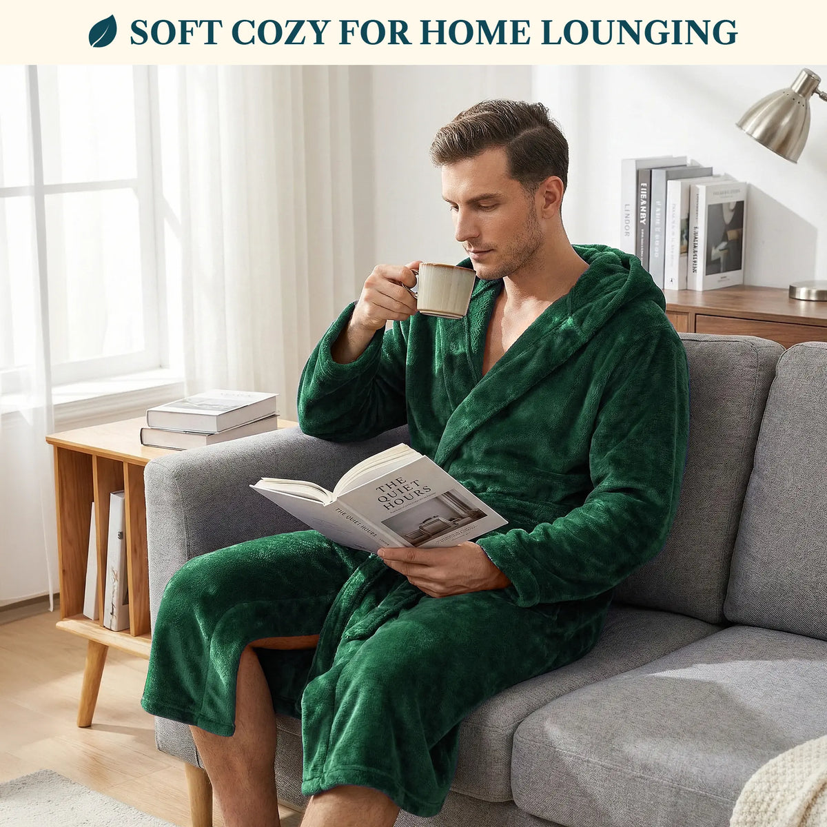 🔥 BESTSELLER | 4PCS $24.63 | Men’s Hooded Plush Robes