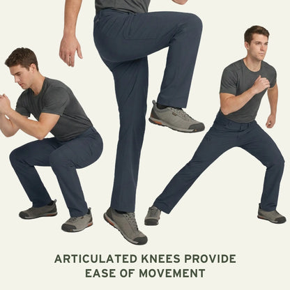 Front and back construction of men's outdoor hiking pants