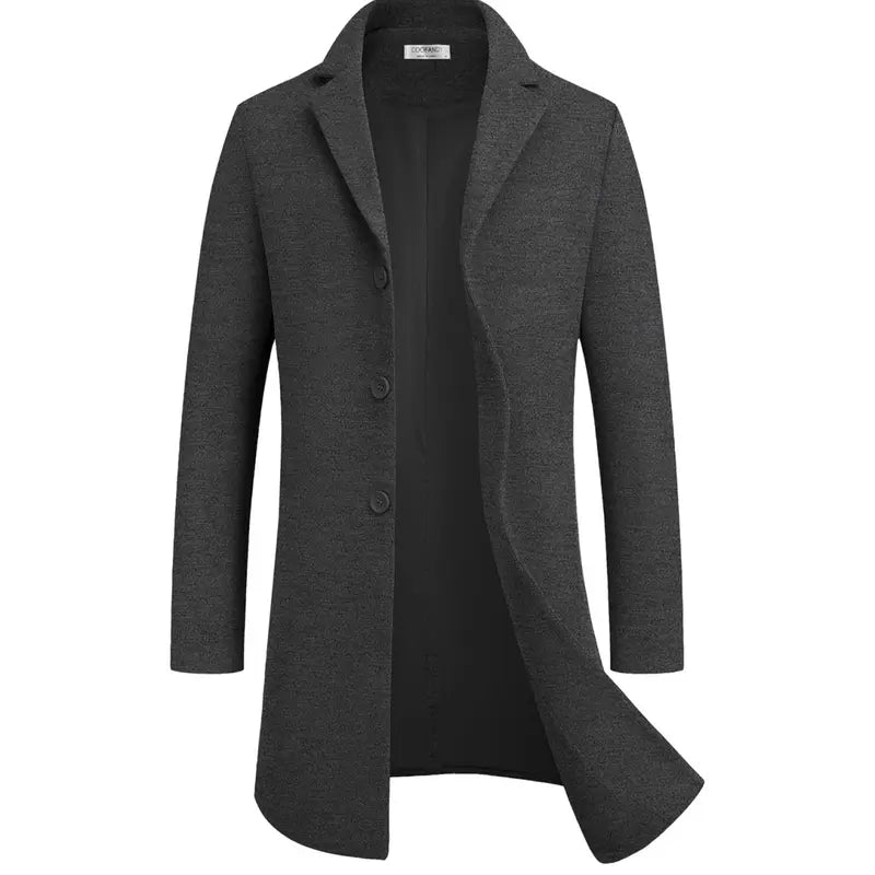 🔥 BESTSELLER | 3PCS $24.95 | Men's Classic Single-Breasted Overcoat-2