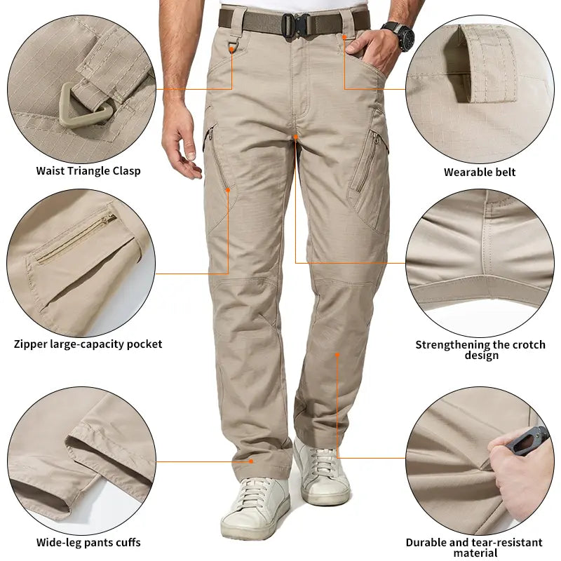 Men’s Tactical Cargo Trousers - Functional Details