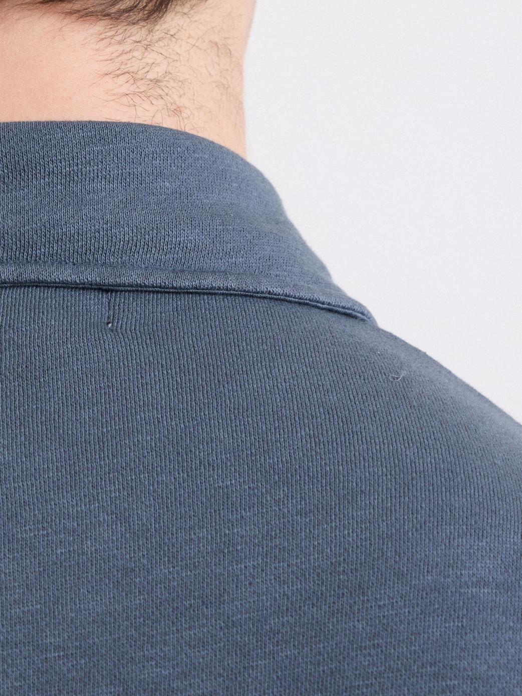 Comfortable Casual Breathable Soft Wash Blue Polo Shirt