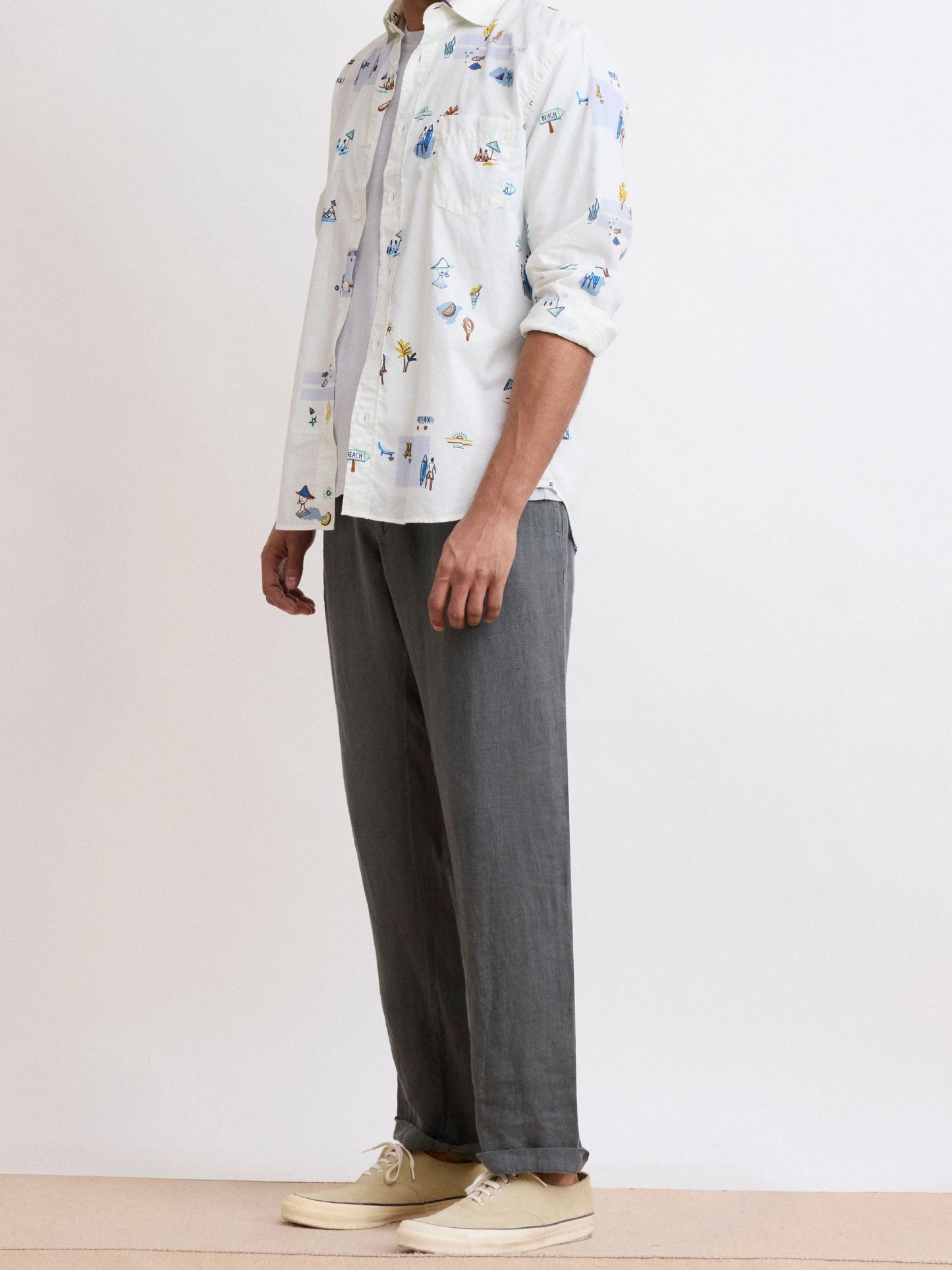 Casual Style Men's Green Eucalyptus Linen Pants