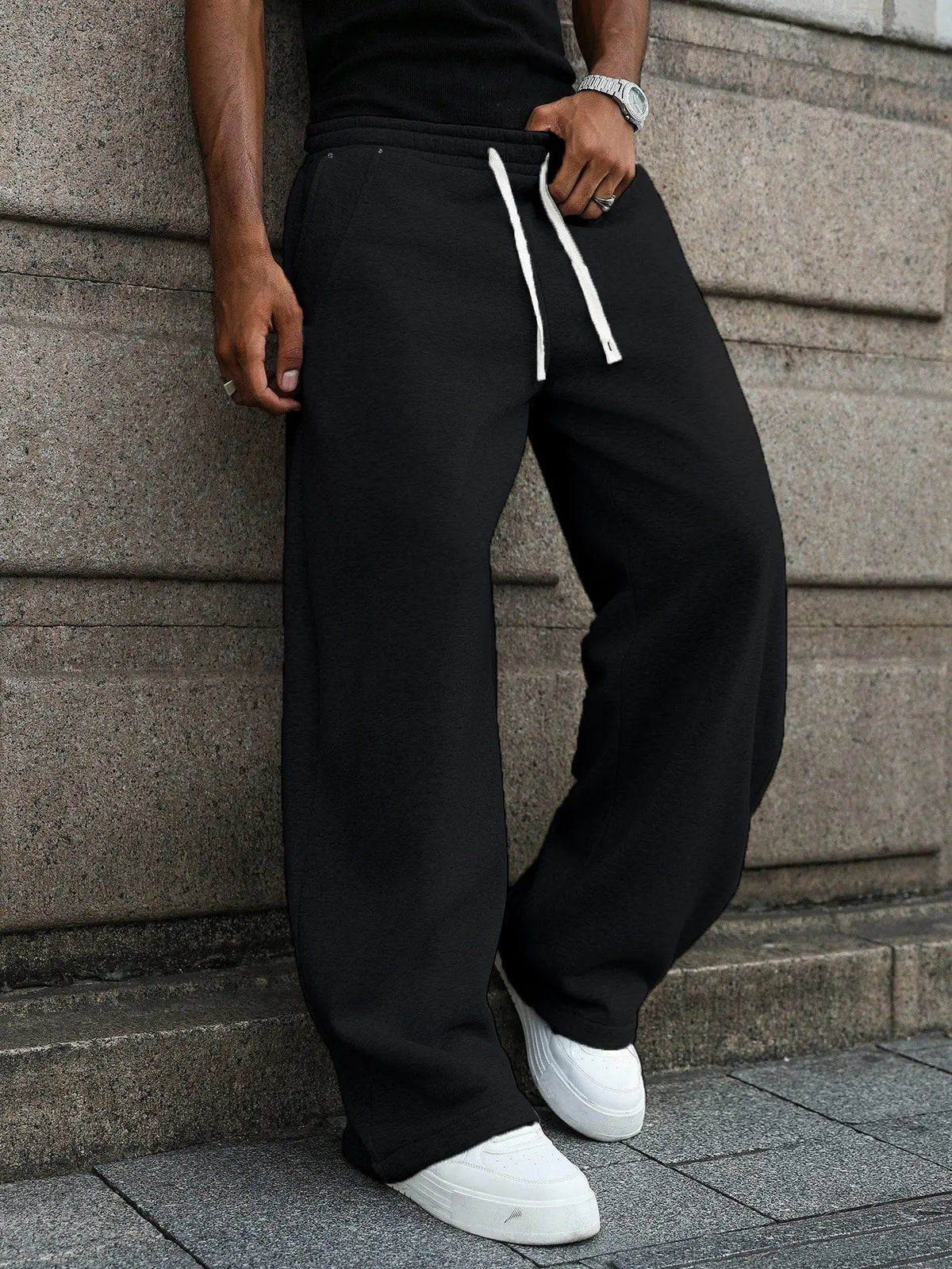 🔥 BEST SELLER | 6PCS $24.63 | Men’s Baggy Wide-Leg Drawstring Sweatpants