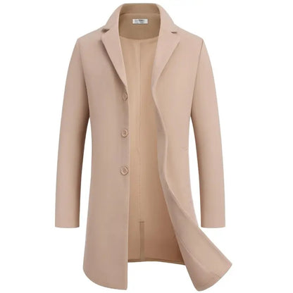 🔥 BESTSELLER | 3PCS $24.95 | Men's Classic Single-Breasted Overcoat-2