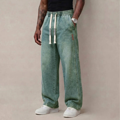 🔥 BEST SELLER | 6PCS $24.63 | Men’s Stretch Cotton Loose-Fit Drawstring Jeans