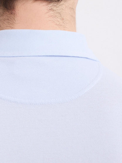 Comfortable Casual Breathable Soft Faded Blue Polo Shirt