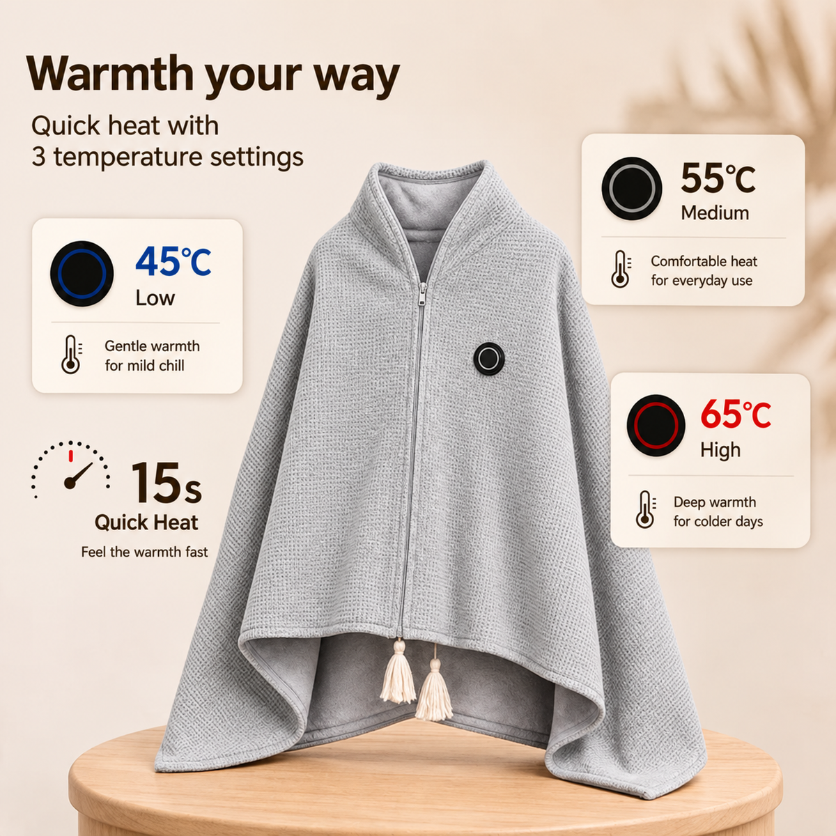 🔥Xmas Mega Sale - Portable Heated Blanket Shawl