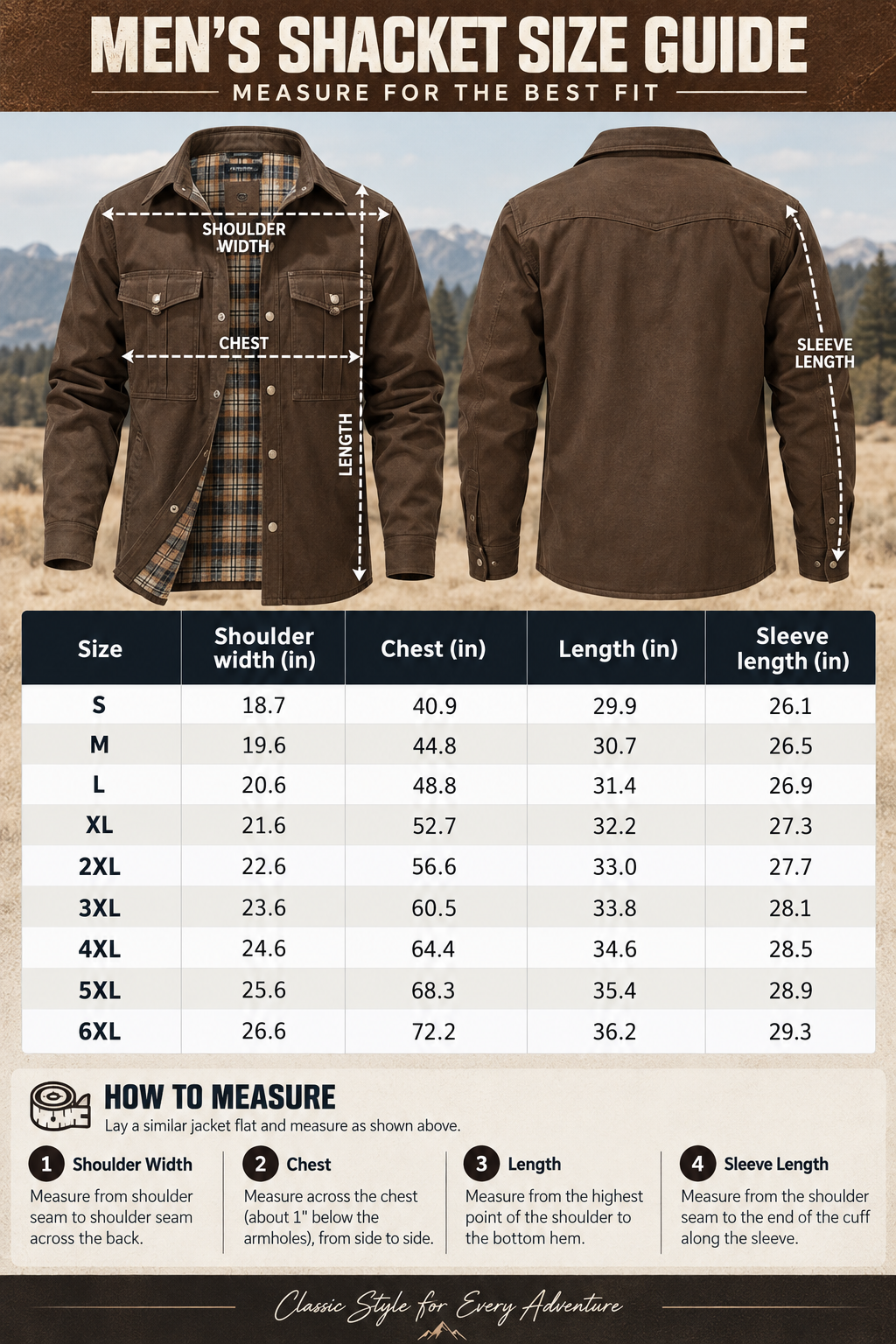 🔥 BESTSELLER | 6PCS $25.99 | Men's Flannel-Lined Western Shacket