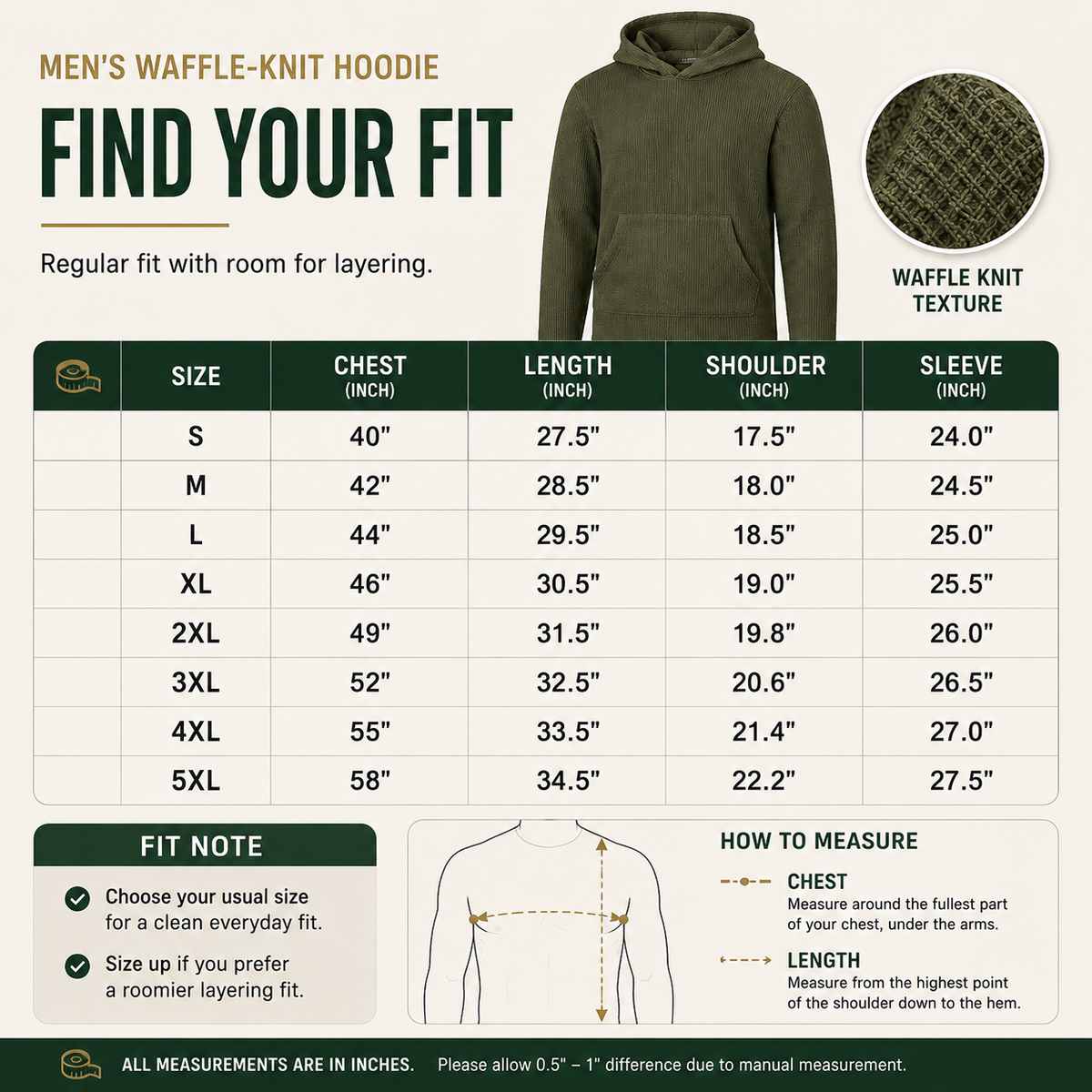 🔥 BESTSELLER | 6PCS $24.63 | Men’s Waffle-Knit Pullover Hoodies