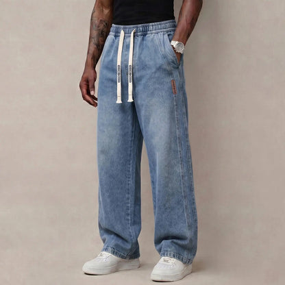 🔥 BEST SELLER | 6PCS $24.63 | Men’s Stretch Cotton Loose-Fit Drawstring Jeans