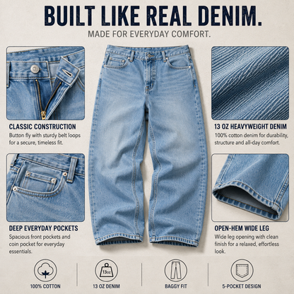 🔥 BESTSELLER | 6PCS $25.99 | Men’s 90s Baggy Fit Jeans