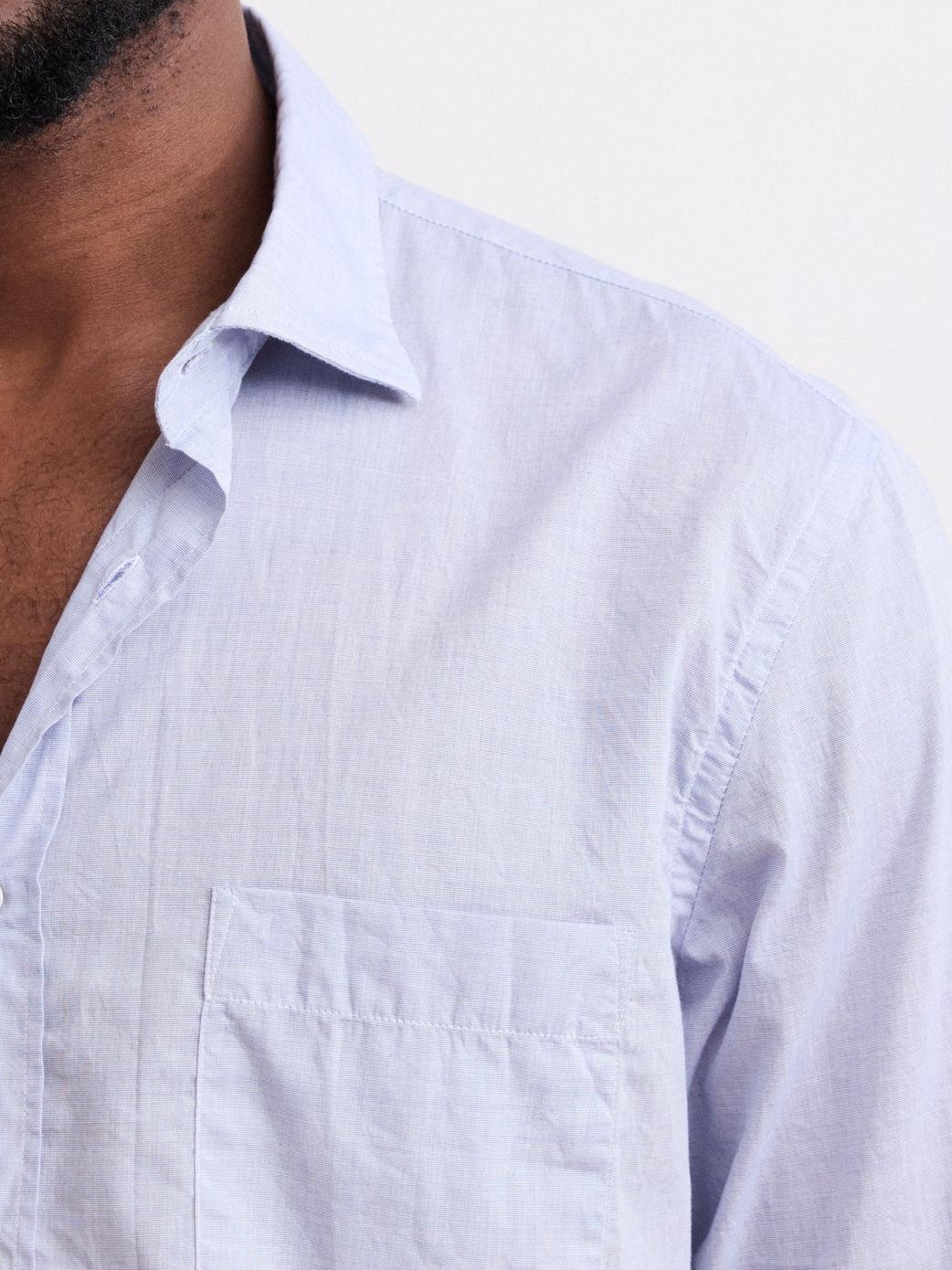 Casual Soft And Comfortable Deep Blue Shirt
