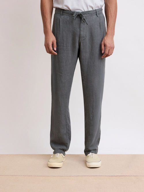 Casual Style Men's Green Eucalyptus Linen Pants