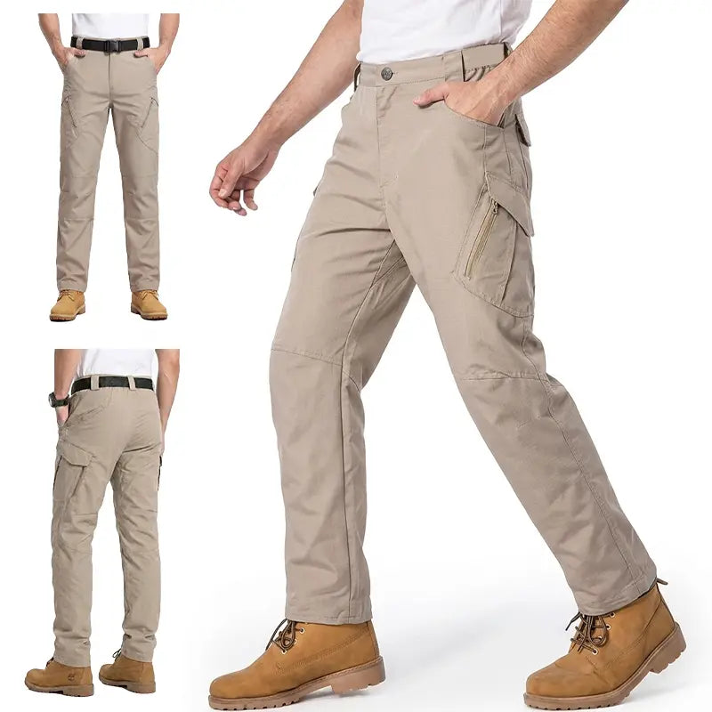 Men’s Tactical Cargo Trousers - Front Side Back Fit