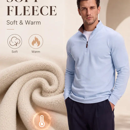 Men's smart casual quarter zip pullover everyday outfit