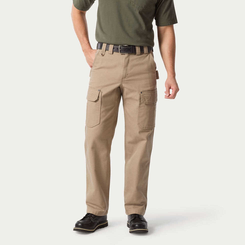 Men's relaxed fit cargo work pants front view