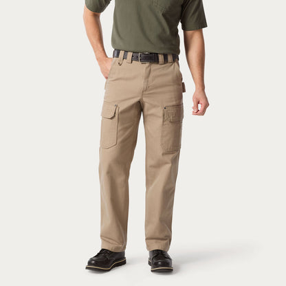 Men's relaxed fit cargo work pants front view
