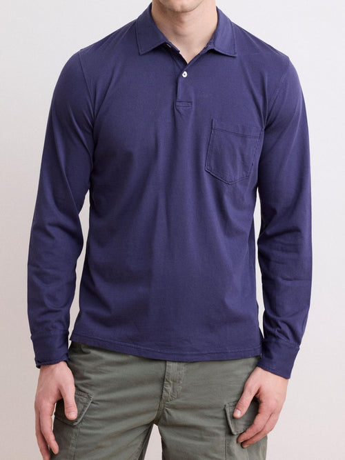 Comfortable Casual Breathable Soft Bule Polo Shirt