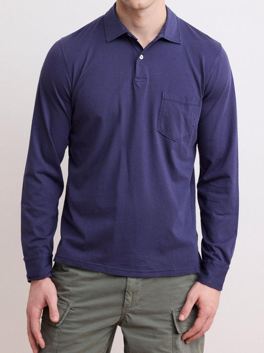 Comfortable Casual Breathable Soft Bule Polo Shirt