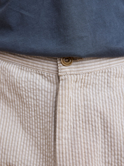 Men's Beige Straight Fit Pants