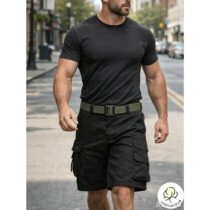 🔥 BEST SELLER | 8PCS $24.63 | Men’s Multi-Pocket Tactical Cargo Shorts + 8 Blets