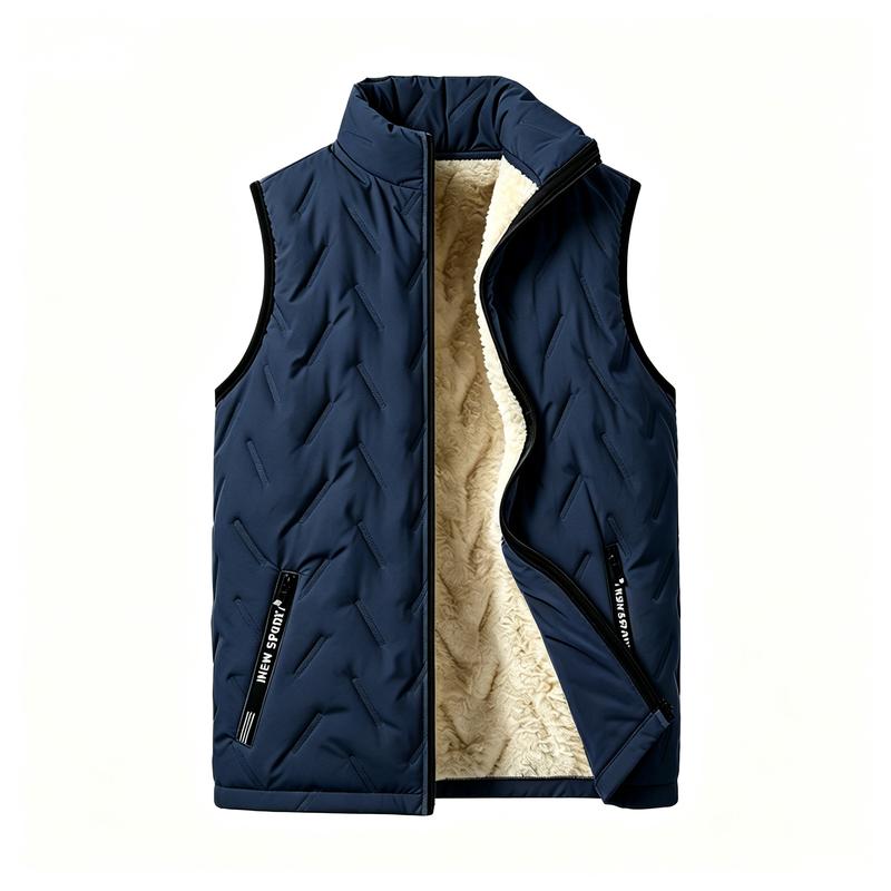 Navy Blue fleece-lined vest