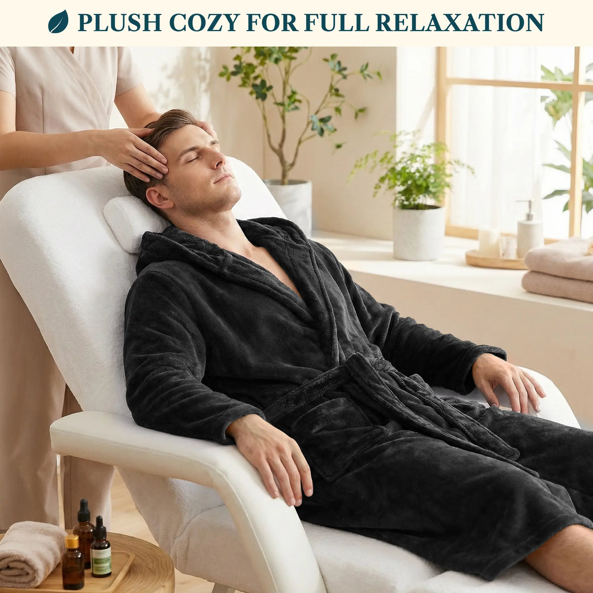 🔥 BESTSELLER | 4PCS $24.63 | Men’s Hooded Plush Robes