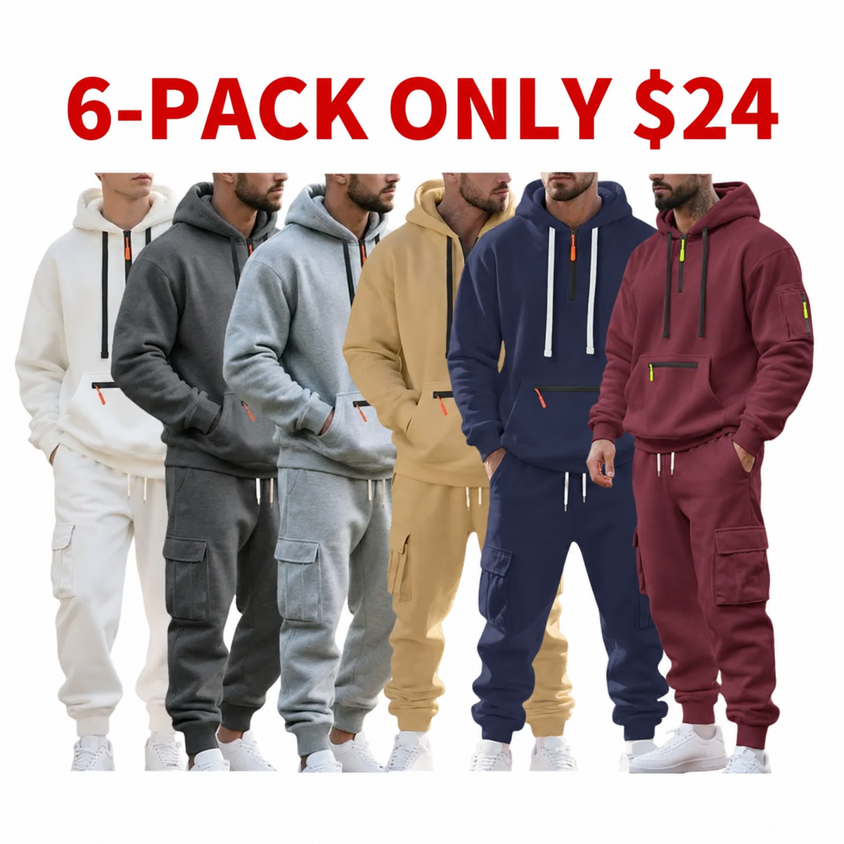 Men's Winter Heavyweight Fleece Lined Casual Set