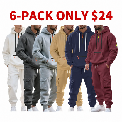 Men's Winter Heavyweight Fleece Lined Casual Set