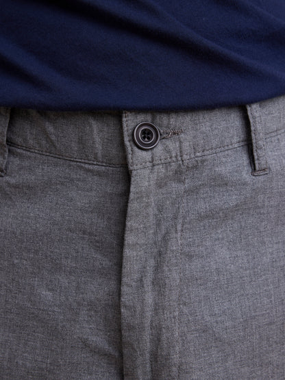 Casual Style Heather Grey Cotton Pants
