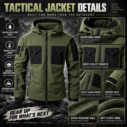 Outdoor tactical jacket performance features