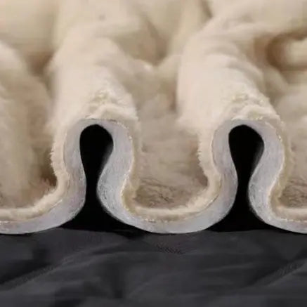 Men's fleece-lined winter jacket detail