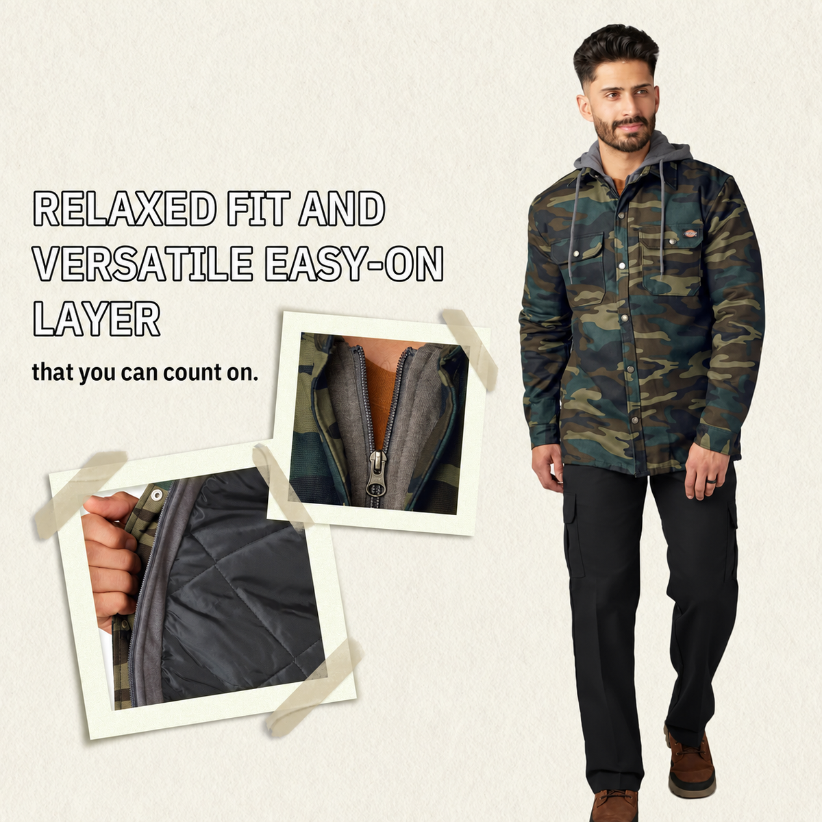 🔥 BESTSELLER | 4PCS $19.95 | Men's Water-Repellent Hooded Shirt Jacket