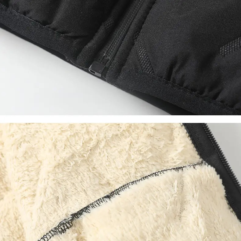 hem and fleece detail