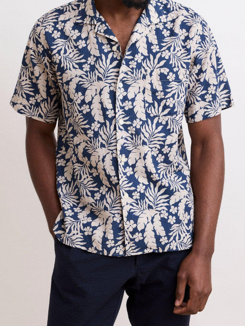 Casual Soft And Comfortable Blue Print Shirt