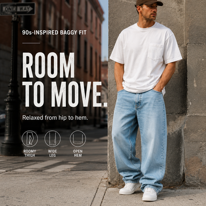 🔥 BESTSELLER | 6PCS $25.99 | Men’s 90s Baggy Fit Jeans